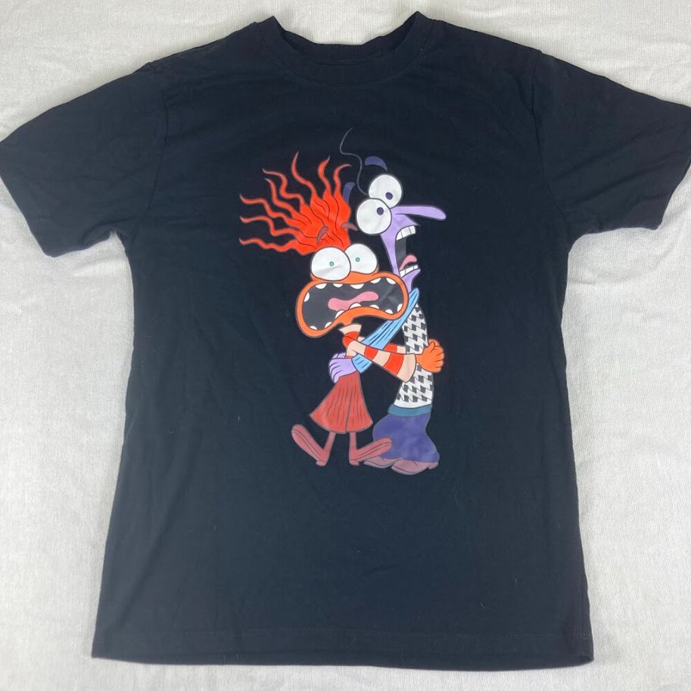 Inside Out 2 Kids T-Shirt Size L 14 Black Disney Pixar Movie Graphic Tee